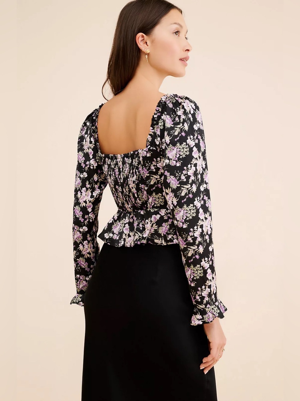 ASTR the Label Floral Corset Long Sleeve Top - Picture 2 of 4